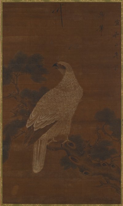 Un águila blanca en una rama de pino, dinastía Ming o Qing, siglo XVII de Unbekannt