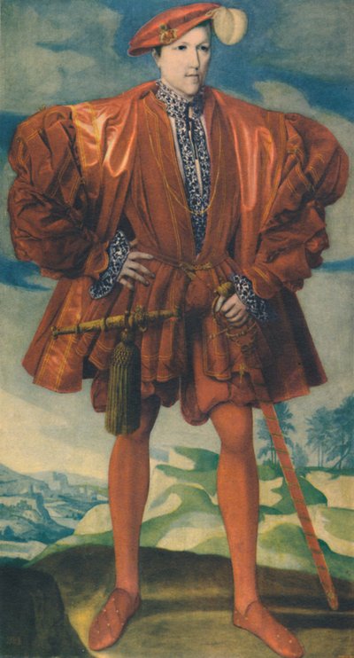 Un joven en rojo, c.1550 de Unbekannt