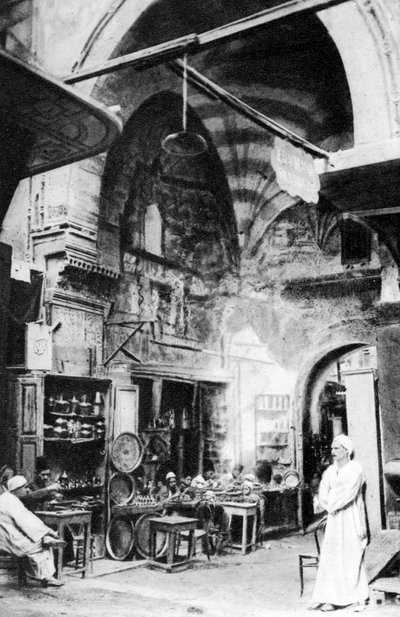 Un bazar en El Cairo, Egipto, c. 1920s de Unbekannt