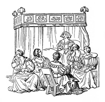 Una fiesta en el dormitorio, 1631, 1910 de Unbekannt