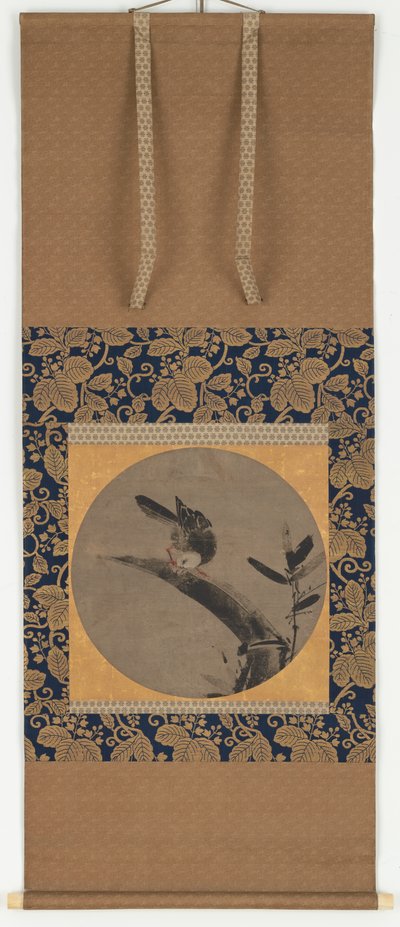 Un pájaro en un tocón de bambú, período Momoyama, 1568-1615 de Unbekannt