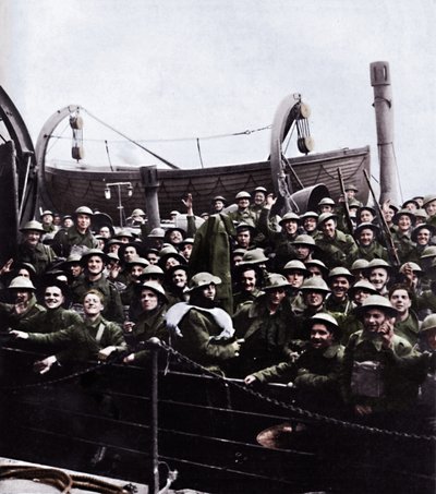 Un bote de soldados rescatados de Dunkerque, 1940, 1945 de Unbekannt