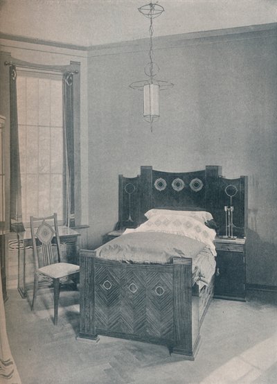 Cama infantil diseñada por Peter Behrens, ejecutada por TD Heymann, 1901 de Unbekannt