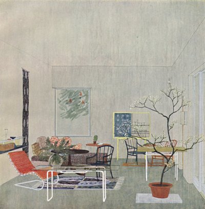 Un diseño para un Gartenraum por Georg Steinklammer de Viena, 1935 de Unbekannt
