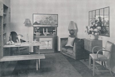 Comedor y sala de estar, 1942 de Unbekannt