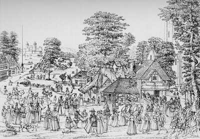Una fiesta en Horselydown, Southwark, en 1590, 1904 de Unbekannt