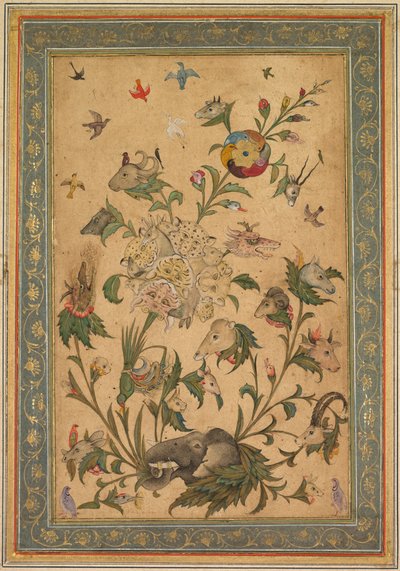 Una fantasía floral de animales y aves Waq-waq, principios de 1600 de Unbekannt