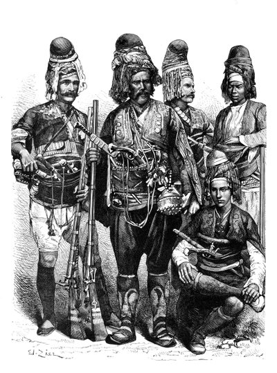 Un grupo de Zeibeks, Asia Menor, 1895 de Unbekannt