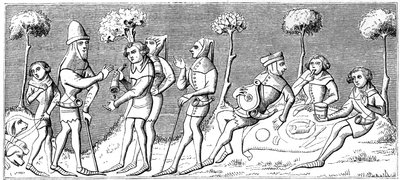 Una partida de caza se reúne, 1849 de Unbekannt