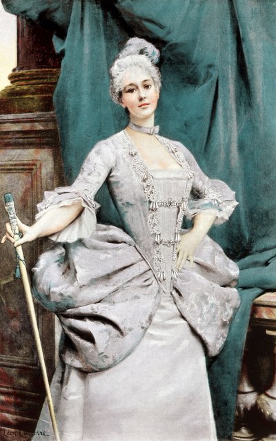 Una dama de rango del tiempo de Luis XV, 1889 de Unbekannt