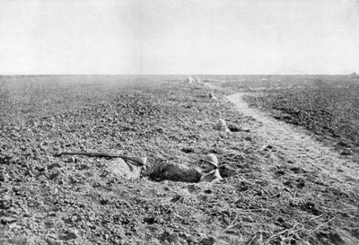 Una línea de trincheras de infantería francesa, 1918 de Unbekannt