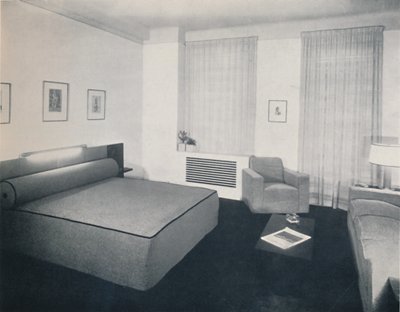 Dormitorio de un hombre diseñado por Robert Heller Inc., Nueva York de Unbekannt