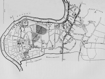 Un mapa de Fulham en 1813, 1911 de Unbekannt