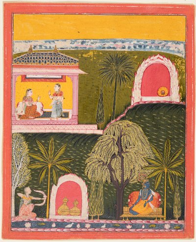 Una página de una serie de Rasikapriya, c. 1660 de Unbekannt