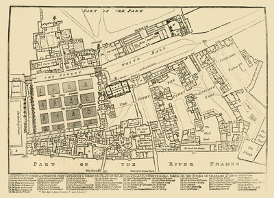Una copia reducida del Plano del Palacio Real de Whitehall de Fisher, 1680, 1881 de Unbekannt