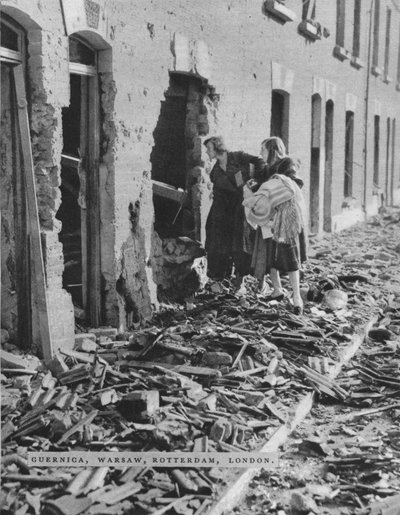 Una escena durante el blitz de Londres, c1940 1942 de Unbekannt