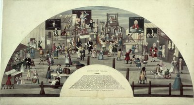 Una escena de la Feria de Bartholomew, siglo XVIII de Unbekannt