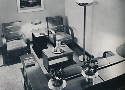 Una sección de la sala de estar, 1936 de Unbekannt