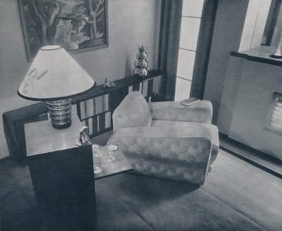 Una pequeña habitación diseñada y amueblada por Michael Dawn, Bedford, Inglaterra, 1935 de Unbekannt