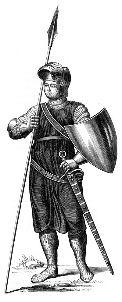 Un soldado del rey Felipe IV de Francia, 1849 de Unbekannt