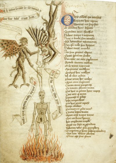 Un alma arrancada de su cadáver por un demonio. De La Escala de la Perfección de Walter Hilton, ca. 1460 de Unbekannt