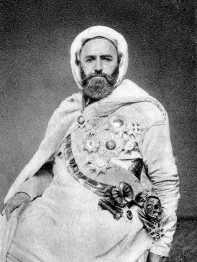 Abd al-Qadir, líder sufí y político y militar argelino, 1875 de Unbekannt