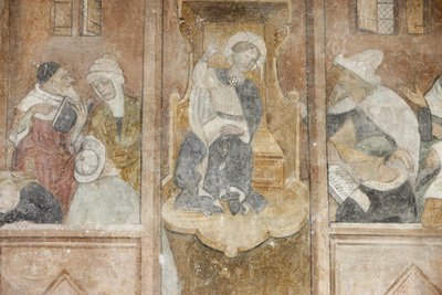 Abadía de Abondance fresco: Jesús con los rabinos, Abondance, Francia de Unbekannt