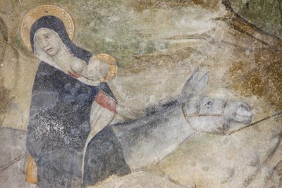 Abadía de Abondance fresco: la huida a Egipto, Abondance, Francia de Unbekannt
