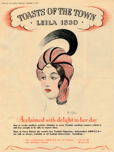 Aclamada con deleite en su día, Brindis de la Ciudad - Leila 1830, 1940 de Unbekannt