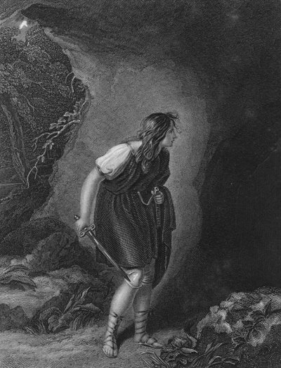Acto III Escena vi de Cymbeline, siglo XIX de Unbekannt