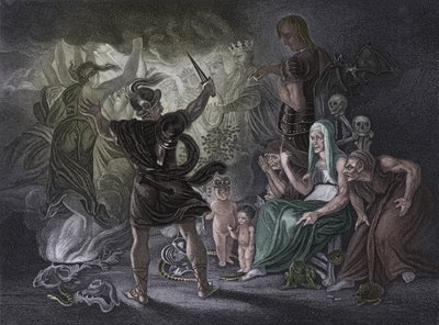 Acto IV Escena i de Macbeth, Siglo XIX de Unbekannt