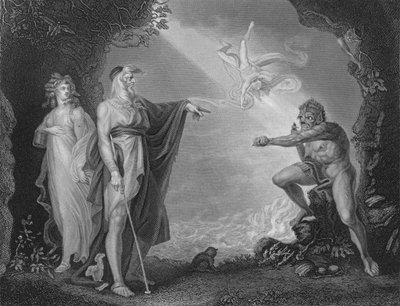 Acto I Escena ii de La Tempestad, siglo XIX de Unbekannt