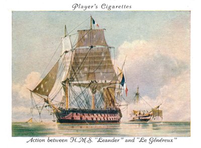 Acción entre H.M.S. Leander y Le Genereux de Unbekannt