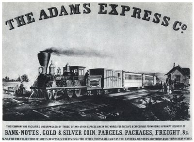 Anuncio de Adams Express Company de Unbekannt