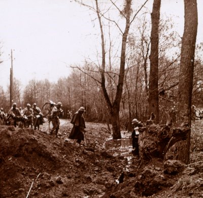Avance en el Ailette, norte de Francia, c1918 de Unbekannt