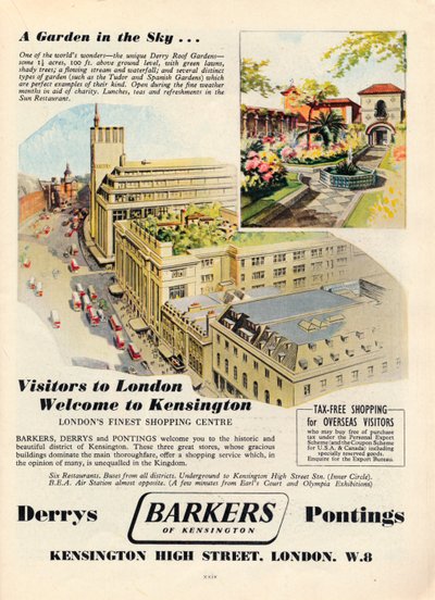 Anuncio para Barkers de Kensington, 1951 de Unbekannt