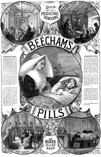 Anuncio de Beechams Pills, 1887 de Unbekannt