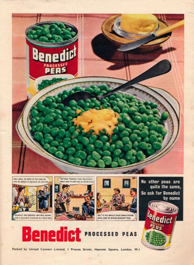 Anuncio de guisantes procesados Benedict, 1951 de Unbekannt