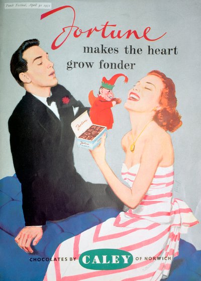 Anuncio de chocolates Caley, 1951 de Unbekannt