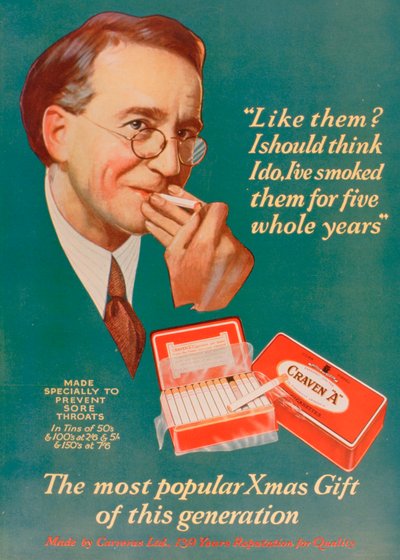 Anuncio de cigarrillos Craven A, 1927 de Unbekannt