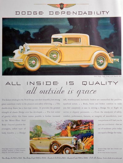 Anuncio de coches Dodge, 1931 de Unbekannt