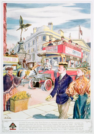 Anuncio de neumáticos Dunlop, 1938 de Unbekannt