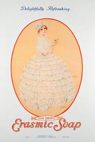 Anuncio de jabón Erasmic, 1920 de Unbekannt