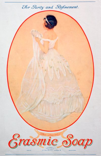 Anuncio de jabón Erasmic, 1920 de Unbekannt