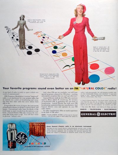 Anuncio de radios FM de General Electric, 1944 de Unbekannt