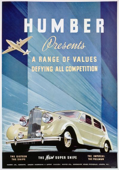 Anuncio de coches Humber, 1938 de Unbekannt