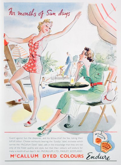 Anuncio de colores teñidos McCallum, 1937 de Unbekannt