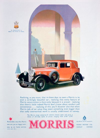 Anuncio de coches Morris, 1932 de Unbekannt