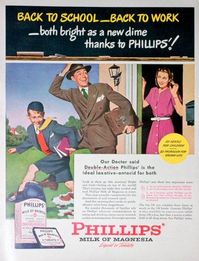 Anuncio de Phillips leche de magnesia, 1946 de Unbekannt