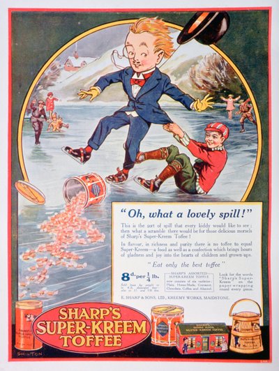 Anuncio de Toffee Super-Kreem de Sharps, 1923 de Unbekannt